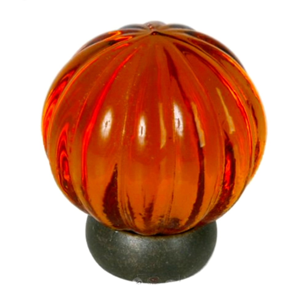 Vintage amber glass knows or draw pull 15 of them
